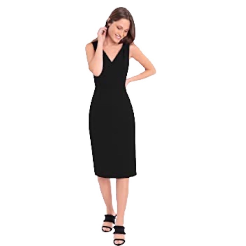 NWT Donna Morgan Women's V-Neck Shoulder Detail Sheath
